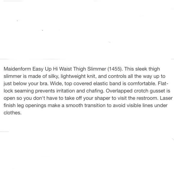 Flexees Maidenform Easy Up Hi Waisted Shaper Thigh Slimmer S - Picture 4 of 7